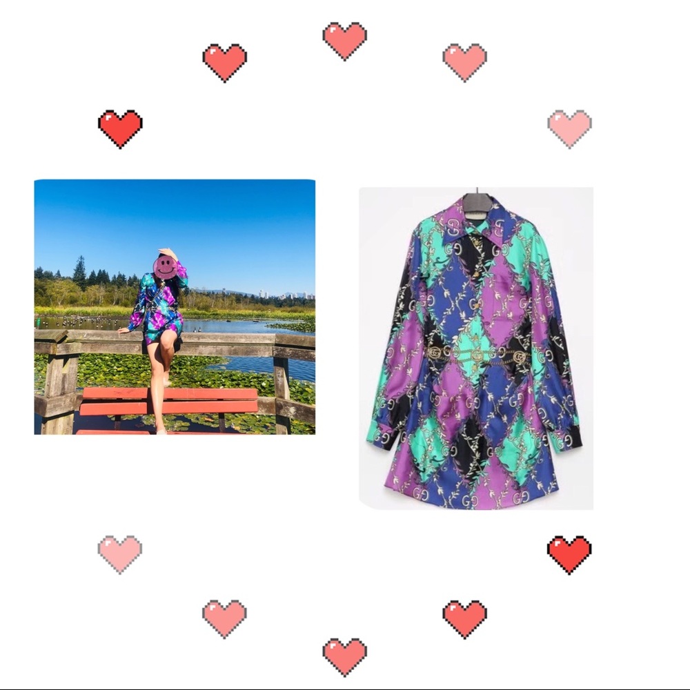 Gucci dress 100% silk ~